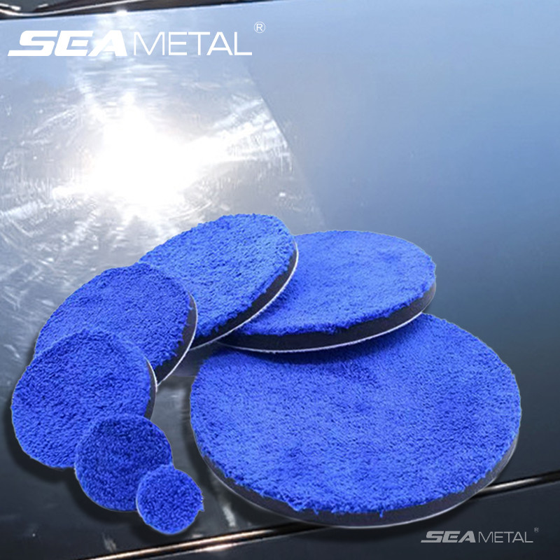 SEAMETAL Miếng lót microfiber 4/5/6 inch thay thế cho máy đánh bóng, vệ sinh và rửa xe
