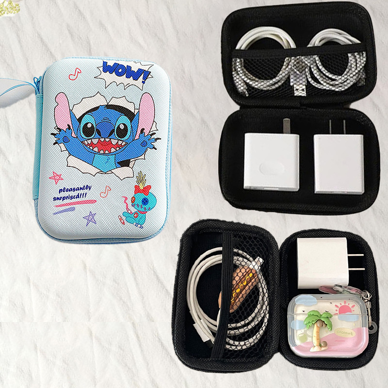 Túi sắp xếp tiện ích du lịch Stitch dễ thương – Vỏ sạc & lưu trữ cáp EVA