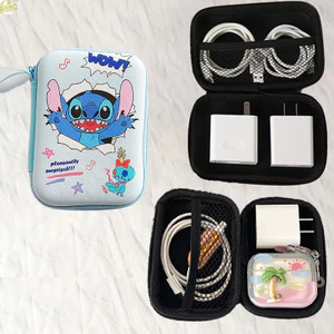 Túi sắp xếp tiện ích du lịch Stitch dễ thương – Vỏ sạc & lưu trữ cáp EVA