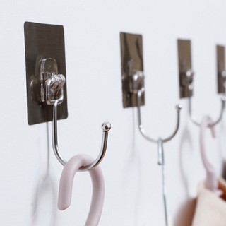 [Bản lớn] Set 10 móc treo đồ đa năng dán tường siêu dính, chịu lực tốt, chất liệu inox không gỉ