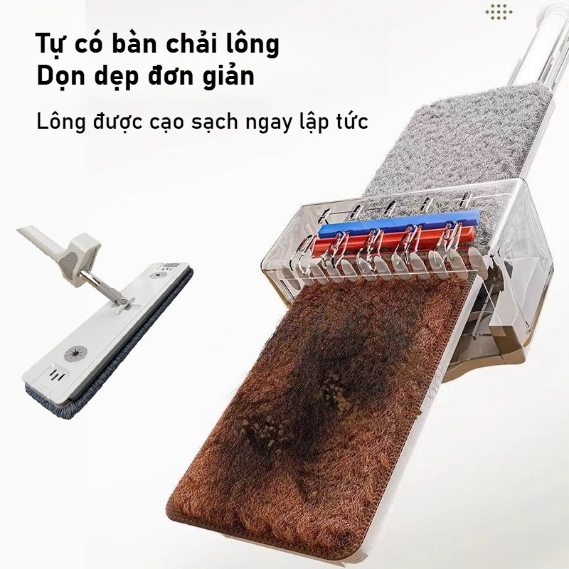 Cây Lau Nhà Tự Vắt Thông Minh, Xoay 360°, thảm 45cm, dọn dẹp sạch không vết, Phù hợp với mọi loại sàn
