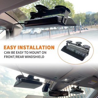 Đèn LED nhấp nháy khẩn cấp 2 trong 1 cho xe cộ Kính chắn gió phía trước / phía sau có cốc hút, Cảnh báo nguy hiểm nhấp nháy an toàn trên sàn Dash