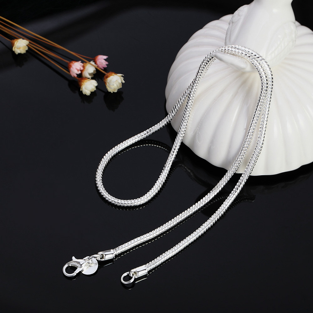 Dây chuyền bạc 925 từ 1mm đến 3mm, độ dài từ 40cm đến 75cm - Trang sức thời trang cho nam và nữ
