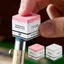 Phấn hồ bơi trung tính BORAGETE Snooker, Phấn bi-a màu hồng / xám TP7500, Bột mịn chống trượt Phụ kiện bi-a phấn bi-a