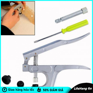 Bộ kìm bấm cúc đa năng - 4 chi tiết, lắp cúc nhựa thủ công, tặng 10 bộ cúc