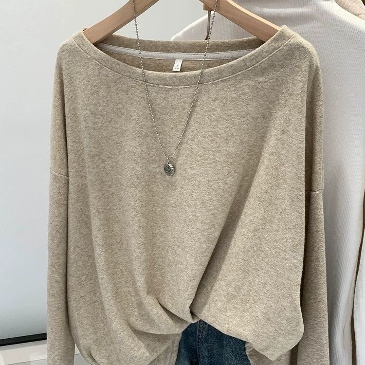 Milyfashion 2025 - Áo Len Chải Nhung Đức Cho Thu Đông, Kiểu Dáng Thoải Mái, Tay Dài