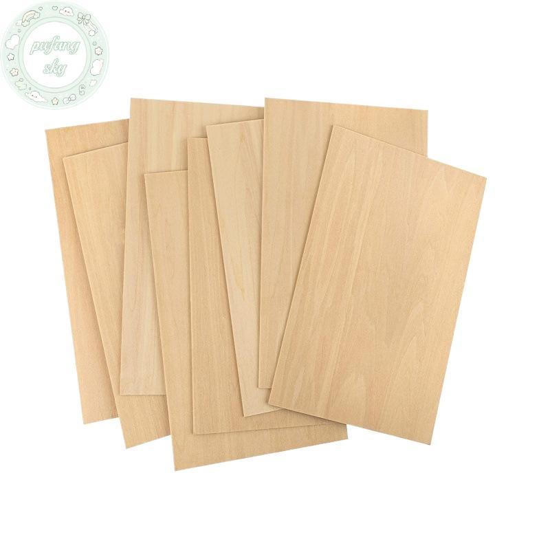 PUSKY 10 Cái Bảng Basswood 15x10cm - Tấm gỗ mỏng chưa hoàn thiện 2mm để làm đồ thủ công & mô hình Chip gỗ trang trí VN