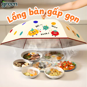 Lồng bàn gấp gọn họa tiết dễ thương ECO, Lồng bàn đậy thức ăn chống côn trùng, giữ nhiệt tiện lợi