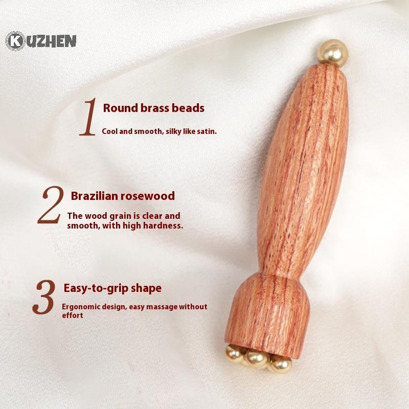 KUZHEN pod Beauty Brass & Rosewood Face Gua Sha Công cụ thư giãn mắt Meridian Point Massage bấm huyệt cầm tay HOT