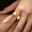 Nhẫn ngọc trai cổ điển Thời trang sang trọng Zircon Nhẫn bướm có thể điều chỉnh thanh lịch