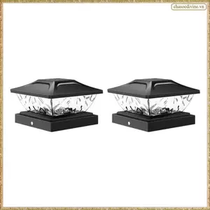 Hàng rào ngoài trời Post Cap Light Ánh sáng trắng ấm và trắng mát Đèn cột biệt thự chống nước Đèn trụ LED năng lượng mặt trời
