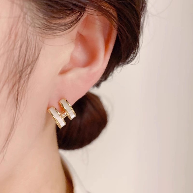 Bông tai vàng thanh lịch sang trọng nhẹ bạc s925