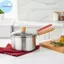 Nồi chiên sâu bằng thép không gỉ Pufangbliss 3L có giỏ có thể tháo rời Nắp thủy tinh cho gia đình Chien Sử dụng nhà bếp VN