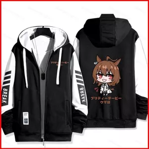 Umamusume Pretty Derby Im Lặng Suzuka anime Dây Kéo Áo Khoác Áo Khoác Unisex Top