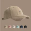 Mũ lưỡi trai nam vành cong cotton 100% thêu chữ màu trơn lưới thoáng khí vintage Nón lưỡi trai thời trang nam nữ