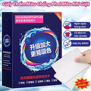 [COD] Giấy Hút Màu Dư Khi Giặt - Giữ Màu Sáng Bền, Áo Luôn Mới