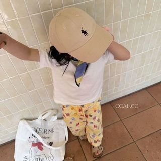Bé Gái Hoạt Hình In Hình Sợi Tre Chống Muỗi Mùa Hè Phong Cách Hàn Quốc Rời Nhẹ Quần Thường Ngày