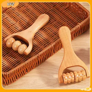 VFZ Massage Con Lăn Dụng Cụ Eo Chân Đùi Tay Toàn Thân Massage Nguyên Chất Gỗ Lê Nhẹ Tự Nhiên Cơ Lăn Louislifecool