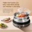 Nồi lẩu nướng hấp Morico MH801, Dung Tích 4L, Inox 304 Cao Cấp, Gia Nhiệt 360°, Công Suất 1300W