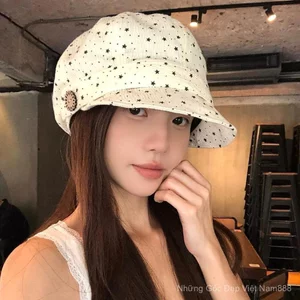 Phong Cách Hàn Quốc Ngôi Sao Chấm Bi Nữ Xuân Hè Phong Cách Mới Mặt Ngọt Ngào Nhỏ Phù Hợp Với Newsboy Mũ Họa Sĩ