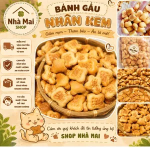 500G Bánh Gấu Thiên Hồng Nhân Kem Sữa, Bánh Gấu Nhân Kem Thiên Hồng thơm ngon béo ngậy