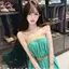 Mùa hè Hot Girl Pure Desire Phong cách Hàn Quốc Ngày lễ Ống Top Váy phong cách mới Váy liền quần sang trọng gợi cảm Váy chữ a
