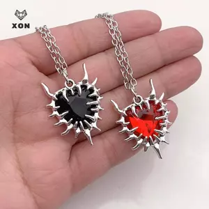 Gothic Trái Tim Gai Mặt Dây Chuyền Nelace Dành Cho Nữ Hip-Hop Cá Tính Hợp Thời Trang Quyến Rũ Grunge Punk Trang Sức Y2K Phụ Kiện [Mina]