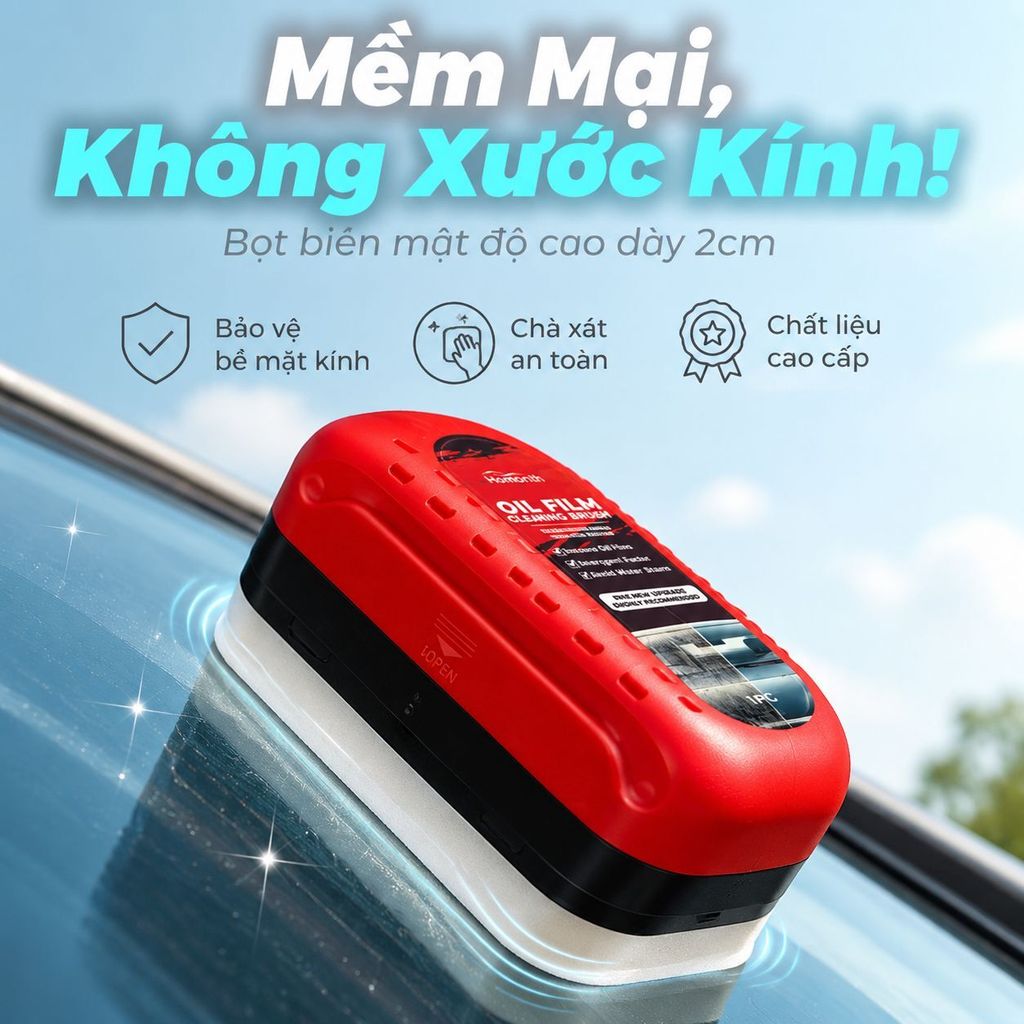 🔥Giá sốc🔥Dung dịch vệ sinh kính ô tô mạnh mẽ, bàn chải rửa kính nội thất, chất tẩy dầu mỡ, chất tẩy vết bẩn 120ml