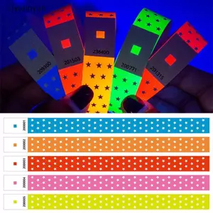 Ziyulinyuk 50 / 100 Chiếc Dây Đeo Tay Giấy Ngôi Sao Neon Vòng Tay Sự Kiện Dùng Một Lần Chống Rách Cho Buổi Hòa Nhạc, Lễ Hội, Tiệc, Ngày Lễ VN