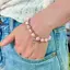 PNPIA- Vòng Tay Sứ Nữ Xanh Trắng Hạt Vintage Đàn Hồi Kim Loại Giọng Đơn Giản Trang Sức Cho Cái Nhìn Hàng Ngày