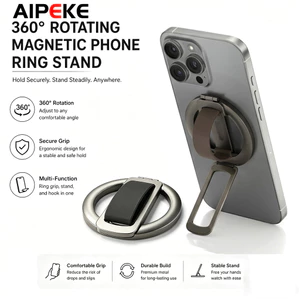 Vòng giữ điện thoại gấp từ tính đa năng Vòng giữ điện thoại bằng silicon 360° Xoay cho giá đỡ iPhone
