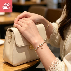 Thiết kế thích hợp dành cho nữ, phong cách cao cấp và mát mẻ, vòng tay chống phai màu đơn giản