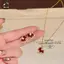 Phong Cách Trung Hoa Trái Tim Đỏ Pony Bộ Trang Sức Nhẹ Sang Trọng Nelace Bông Tai Nữ Quà Tặng Tiệc Hàng Ngày Mới