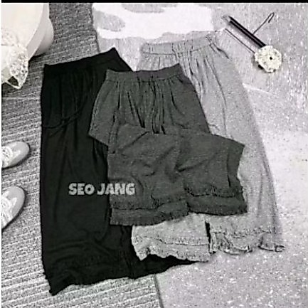 Quần Suông Nữ Tăm Thỏ mềm mịn dài 90-97cm pha gấu bèo 38-70kg hàng Cao Cấp