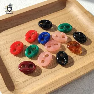 10 Chiếc 24x17mm Nhiều Màu Sắc Acrylic Hình Học Hạt DIY Nelace Vòng Tay Túi May Phụ Kiện Khóa Chất Liệu Mới
