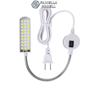 Đèn làm việc FANIELLAPOWELL, Đèn máy may AC 110-230V 3W, Di động 30 đèn LED Đế từ tính US Plug May Light Drill Press