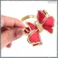 6 Miếng Đỏ Nơ Khăn Ăn Nhẫn, Bướm Nút Thắt Khăn Ăn Nhẫn Đựng Handmade Kim Loại Khăn Ăn Khóa Trang Trí Bàn Thanh Lịch