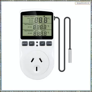 Ổ cắm công tắc điều khiển nhiệt kỹ thuật số thông minh AU, 240V 10 (2) A, Max. 2400W với màn hình LCD