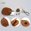 < Honeyba > Thích hợp cho hộp đựng móc khóa bằng da AirTag Định vị thẻ truy cập PU đẹp