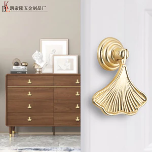 Mới Phong Cách Trung Quốc Tay Cầm Nội Thất Phần Cứng Ngăn Kéo Tay Cầm Lỗ Đơn Tủ Sách Tủ Giày Đầu Giường Bàn Tay Cầm Nhỏ Lá Bạch Quả O5ES