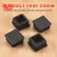 24 Chiếc 30mm x 30mm Nhựa Gân Vuông Nắp Ống Chèn Đen