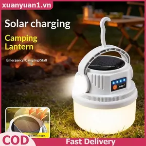 XUAN LED Năng Lượng Mặt Trời Cắm Trại Đèn Lồng USB Sạc Chống Nước Siêu Sáng Đèn Lều Cho Sân Vườn Đi Bộ Đường Dài Chiếu Sáng Khẩn Cấp VN