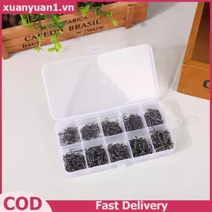 XUAN 100-500 Chiếc Móc Câu Bộ Thép Carbon Cao Sắc Nét Bền Gai Móc Cá Ro Thiết Bị Câu Bánh Răng Câu Phụ Kiện VN
