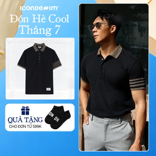 Áo Polo Nam ICONDENIM Phối Viền Tay Impressive Prospect Form Regular PLID0145
