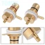 Tominihouse 2 Chiếc Đồng Mạ Vàng RCA Bảng Điều Khiển Gắn Jack Cái Nhà Ga Ổ Cắm Kết Nối Âm Thanh