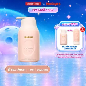 Sữa tắm gội dưỡng ẩm cho bé Huggies Power of Seed 260g MỚI với tinh chất Moroccan Seed oil quý hiếm
