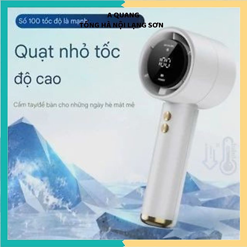 QUẠT CẦM TAY SIÊU MẠNH 5000MAH - Gió cực mạnh, làm mát nhanh, pin sạc dung lượng cao