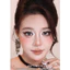 Lens mắt 475 Blue màu xanh trơn viền đen nhạt tự nhiên, size nhỏ - LUNA EYES brand