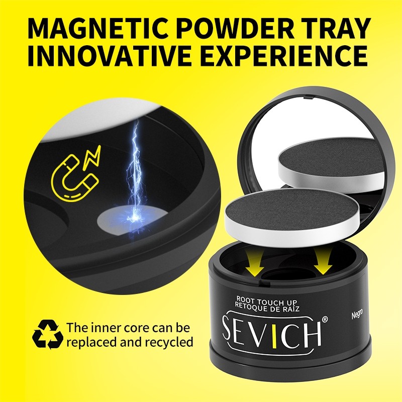 SEVICH 3 TRONG 1 Phấn Tóc 4g Bột Tóc Thay Thế Hairline Powder Chống Thấm Nước