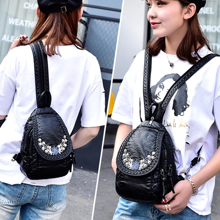 Women's Korean-Style PU Leather Backpack – Mini, for Travel – 6